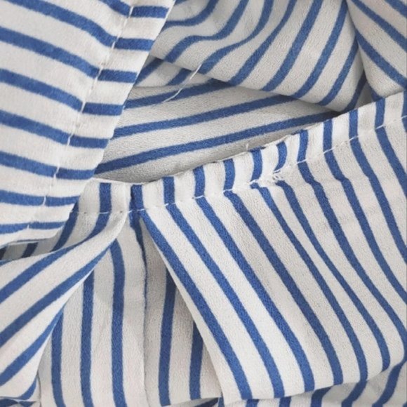 Elodie Flowy Off the Shoulder Boho Pinstripe strappy top- S - NWOT - Picture 7 of 16